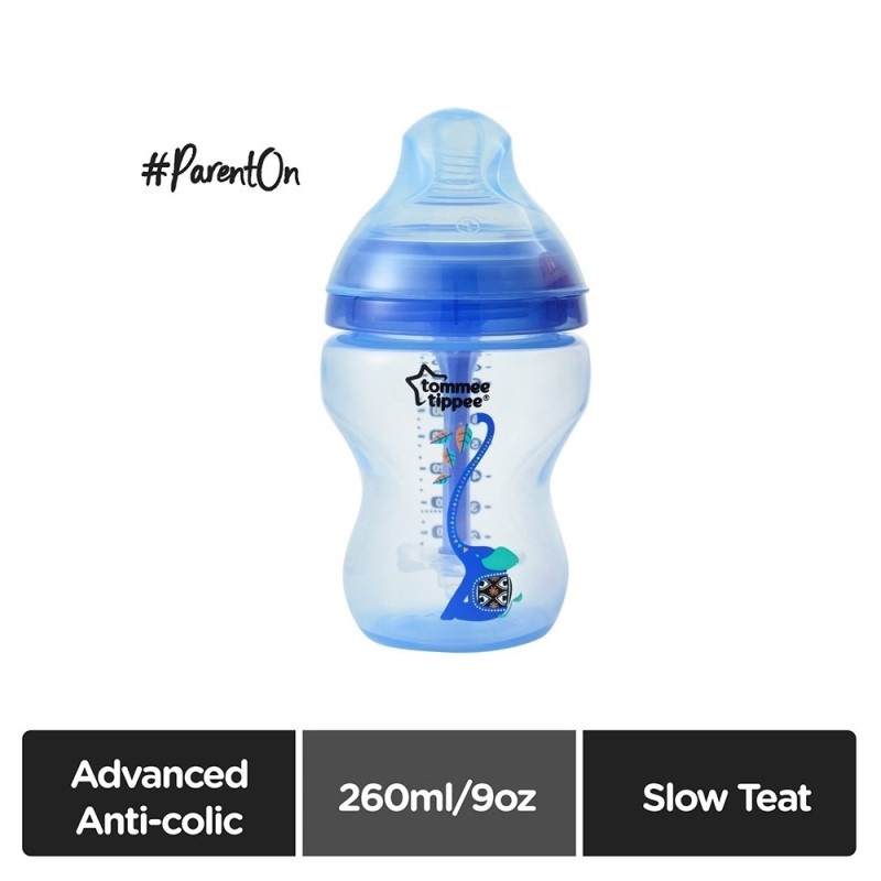 Tommee Tippee Closer to Nature Deco Advanced Anti-Colic Bottle 260ml - 1pk